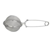 Fackelmann 49162 Pince à thé, pince à tisane, pince pour thé en vrac, grande pince à thé, boule à thé, infuseur à thé, infuseur de tisane, Acier inoxydable, Argenté, 18,5 cm
