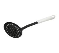 Fackelmann 49229 Écumoire, Écumoire passoire, Ustensile de Cuisine, Polypropylène, Nylon, Blanc, Noir, 34 cm x 11,3 cm x 5,8 cm