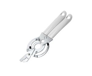 Fackelmann 49280 ouvre bouteille multifonction, ouvre bocaux, ouvre bocal, ouvre canette, ouvre bocal manuel, ouvre bouteille plastique, Acier chromé, Plastique, 27 cm