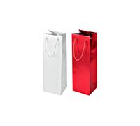 Lot de 2 pochettes cadeau pour bouteille de vin ou de champagne Fackelmann Noir,Rouge,Blanc