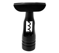 Fackelmann 49760 Tire-bouchon vis sans fin, Ouvre-bouteille de vin, Noir mat, Plastique, Acier, 15x4cm