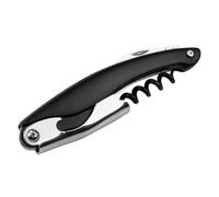 Fackelmann 49762 Tire-bouchon sommelier, Ouvre-bouteille, Noir mat, Plastique, Acier inoxydable, 11cm