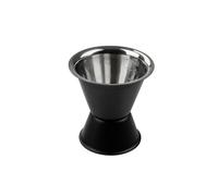Fackelmann 49765 Doseur à cocktails, Doseur alcool, 2 t 4cl, Noir mat, Acier inoxydable, 6x6,1cm