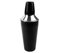 Fackelmann 49766 Shaker noir en acier inoxydable, Mélangeur à cocktail en inox 750mL, Noir, Argenté, Acier inoxydable, 26x9cm