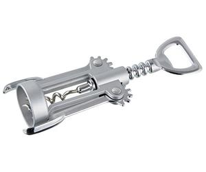 Fackelmann 49785 in Vino Veritas Tire-Bouchon à Levier Métal/ABS Argent 16,5 cm