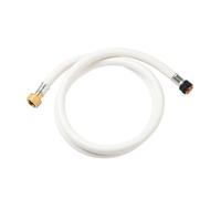 Fackelmann Flexible gaz 53014 pour gazinière – Butane et Propane, Caoutchouc/Métal 1,50 m Blanc