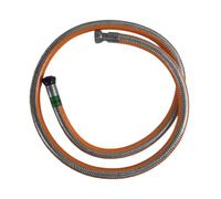 Fackelmann 5301650 Flexible illimité pour Butane 1,50 m, Tuyau Flexible pour Butane, Flexible Butane, Caoutchouc, Métal, 1,50 m