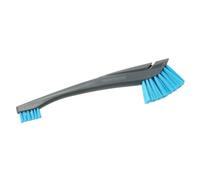 Fackelmann 60150 Brosse de Nettoyage de la Maison avec Deux Embouts, Brosse de Nettoyage, Brosse Nettoyage Maison, Plastique, Gris, Bleu, 20 cm