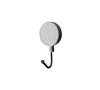 Fackelmann 60955 Lot de 2 Crochets Muraux Magnétiques pour Torchon de Cuisine, Crochet Mural, Crochet Aimant, Aimant, Acier, Plastique, 3,9 cm x 6,4 cm, Gris