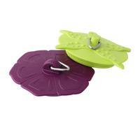 Fackelmann 61030 Bouchon de lavabo, bouchon de lavabo universel, bouchon d'évier, Plastique, Acier inoxydable, Rose, Vert, Gris, 6 x 2 cm