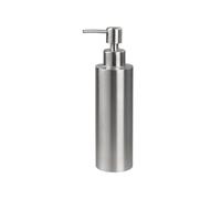 Fackelmann 61151 Distributeur de savon, distributeur savon liquide, savon, distributeur de savon, Acier inoxydable, Gris, 20,5 x 5,5 cm