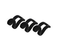Fackelmann 61255 Crochet pour Raccorder de Cintre Plastique Noir 4,5 x 2,5 x 2 cm 3 Pièces