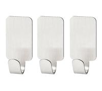 Fackelmann 61430 Rectangular Crochet Universelle Acier Inoxydable Argent 3,7 x 1,8 x 2 cm 3 Pièces