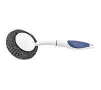 Fackelmann 63861 Brosse métallique de nettoyage, brosse nettoyante, éponge inox, Plastique, Acier inoxydable, 26 x 10 x 4 cm