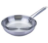 Fackelmann 66160 Poêle 20 cm en Acier Inoxydable 18/8, Tous Feux, Compatible Induction et Four, Cuisson Sans PFAS, Passe au Lave-Vaisselle, Manche Riveté