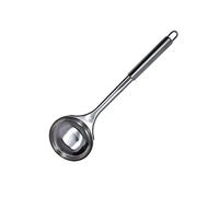 Fackelmann 670433 Louche ronde, louche en inox, louche pour soupes, Acier inoxydable, Argenté, 32,5 x 9,1 x 1,6 cm
