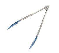 Fackelmann 670439 Pince À Servir, Pince Longue De Cuisine, Pince Pour Servir, Acier Inoxydable, Plastique, Bleu, 30,4 X 3,9 X 2,6 Cm