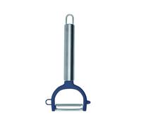 Fackelmann 670449 Eplucheur à légumes, rasoir à légumes, éplucheur, économe, Acier inoxydable, Plastique, Bleu, 17,4 x 6,7 x 4,5 cm