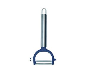 Fackelmann 670449 Eplucheur à légumes, rasoir à légumes, éplucheur, économe, Acier inoxydable, Plastique, Bleu, 17,4 x 6,7 x 4,5 cm