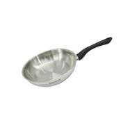 Fackelmann 681852 Poêle 24 cm en inox, Poêle tous feux, induction,sans PFAS, Acier inoxydable 18-8, Gris, 24 x 5,5 cm