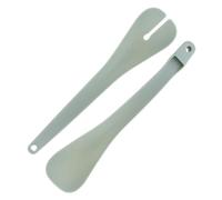 Fackelmann 682362 Couverts à salade clipsables, lot de couverts à salade, cuillère à salade, Plastique, Vert pâle, 30,5 x 6,5 x 3,5 cm