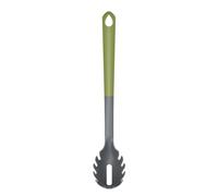Fackelmann 687052 Cuillère à Spaghettis en Plastique écosourcé, Cuillère à Service à Spaghettis, Vert, Plastique Bio, 32x6cm