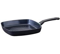Fackelmann 688135 Gril tous feux 28 cm, gril antiadhésif, revêtement céramique, sans PFAS, tous feux, induction, Aluminium, Noir, Vert, 28 cm
