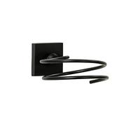 Fackelmann 86719 Support seche Cheveux, Rangement Salle de Bain, Accessoire Salle de Bain, Porte seche Cheveux Mural, accroche seche Cheveux, Support sèche-Cheveux, Zinc, Noir, 10 x 8 x 13 cm