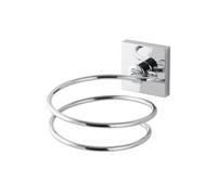 Support sèche cheveux en zinc gris chromé Fackelmann Mare Gris