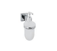 Fackelmann 86755 Distributeur de Savon Porte Savon Cuisine Distributeur Savon Distributeur Savon Liquide, Zinc, Gris, Chrome, 7 x 17 x 11 cm