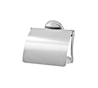 Fackelmann 86760 Support de Papier Toilette, Accessoire, Porte Papier Toilette, Distributeur Papier Toilette, Rangement Salle de Bain, Support Papier Toilette Mural, Zinc, Chromé, 14 x 13 x 10 cm