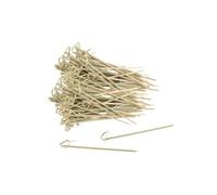 Fackelmann 9903150 Lot de 100 mini pics à brochette, pics en bois, pic à brochette, Bois, 10 cm
