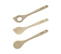 Fackelmann 9907350 Lot de 3 cuillères en Bois, cuillère Bois, ustensiles, ustensile de Cuisine, cuillere, FSC, 30 x 6,2 cm