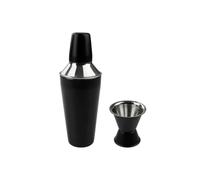 Fackelmann 9909450 Lot de 2 ustensiles barman, Shaker et doseur d'alcool, Mélangeur à cocktail en inox 750 ml, doseur alcool, shaker cocktails, Noir, Acier inoxydable, 26 x 9 x 9 cm | 6 x 6,1 cm