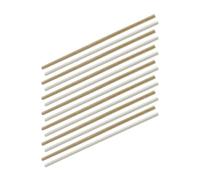 Fackelmann 9911150 Lot de 60 pailles en papier, pailles, lot de écoresponsables, Papier, Brun, Blanc, 24 cm