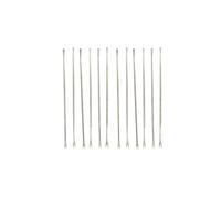 Fackelmann 9911650 Lot de 12 fourchettes à crustacés, 6 fourchettes à crustacés, curettes pour fruits de mer, fourchette pince de crabe, Acier inoxydable, Argenté, 18,5 cm