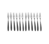 Fackelmann 9911750 Lot de 12 fourchettes à escargots, fourchette, fourchette à crustacés, Acier inoxydable, Argenté, 12,5 cm