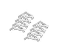 Fackelmann 9921650 Lot de 8 pinces à nappe avec ressort, pince nappe extérieure, pince nappe ajustable, Plastique, Blanc, 5,5 cm