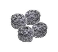Eponge inox à récurer - Lot de 4 - Fackelmann Tecno - 6 cm Inox