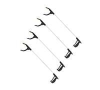 Fackelmann 9923850 Lot de 4 Pinces de Préhension, Aluminium, Noir, 76 x 13 x 3,5 cm