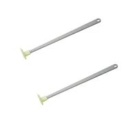 Fackelmann 9937950 Lot de Racloirs Fond de Pot, Racloir Manche Long, Racloir, Silicone, Plastique, Gris, Vert Pâle, 23 x 1,4 x 2,3 cm