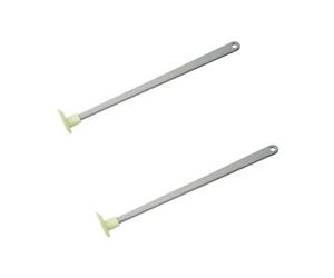 Fackelmann 9937950 Lot de Racloirs Fond de Pot, Racloir Manche Long, Racloir, Silicone, Plastique, Gris, Vert Pâle, 23 x 1,4 x 2,3 cm