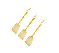 Fackelmann 9940550 Lot de 3 Tapettes à Mouche Colorée, Tapette à Mouches, Tue Mouche avec Pince pour Ramasser Les Insectes, Tapette, Plastique, Rouge, Jaune, Noir, 40 x 10 cm