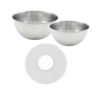 Ensemble de 2 bols de préparation avec couvercle anti projections - FACKELMANN - Basic - 25 et 20,5 cm