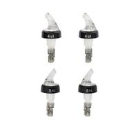 Fackelmann 9942950 Set De 4 Becs Verseurs Doseurs À Alcool À Bille, Doseur Pour Alcool 2 t 4 ec Verseur, Doseur Bouteille, Bec Doseur, Plastique, Inox, Transparent, 10 Cm