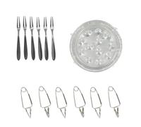 Fackelmann 9984850 Ensemble Spécial Escargots, Fourchettes À Escargots, Pinces À Escargots, Plats À Escargots Jetables, Aluminium, Acier Inoxydable, De 12,5 À 17,5 Cm