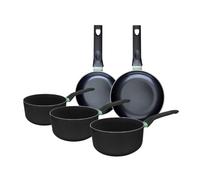 Ensemble de 2 poêles de 16 et 20 cm et 3 casseroles 16, 18 et 20 cm Fackelmann Brandao