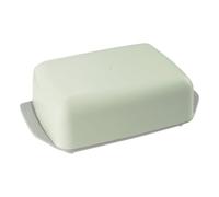 Fackelmann Beurrier Nature 33005 – Plastique bio, avec couvercle – Vert/Gris 16x10x5 cm