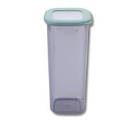 Fackelmann Boîte de conservation carrée 1750 ml - Transparente avec couvercle vert fumé, passe au lave-vaisselle et robuste, idéale pour la préparation des repas