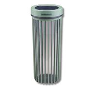 Fackelmann Boîte de conservation rainurée 1700 ml - Boîte Mealprep transparente pour cuisine, couvercle bleu givré, design rainuré, passe au lave-vaisselle, conçue en Allemagne